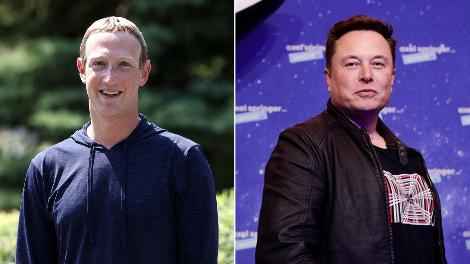 Musk e Zuckerberg e Elon Musk (Ansa)