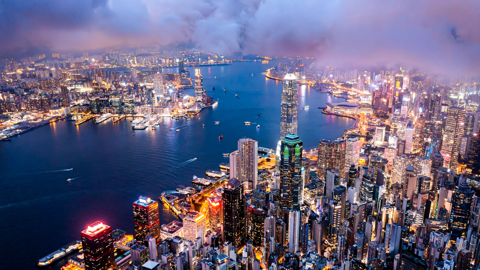 Una veduta di Hong Kong